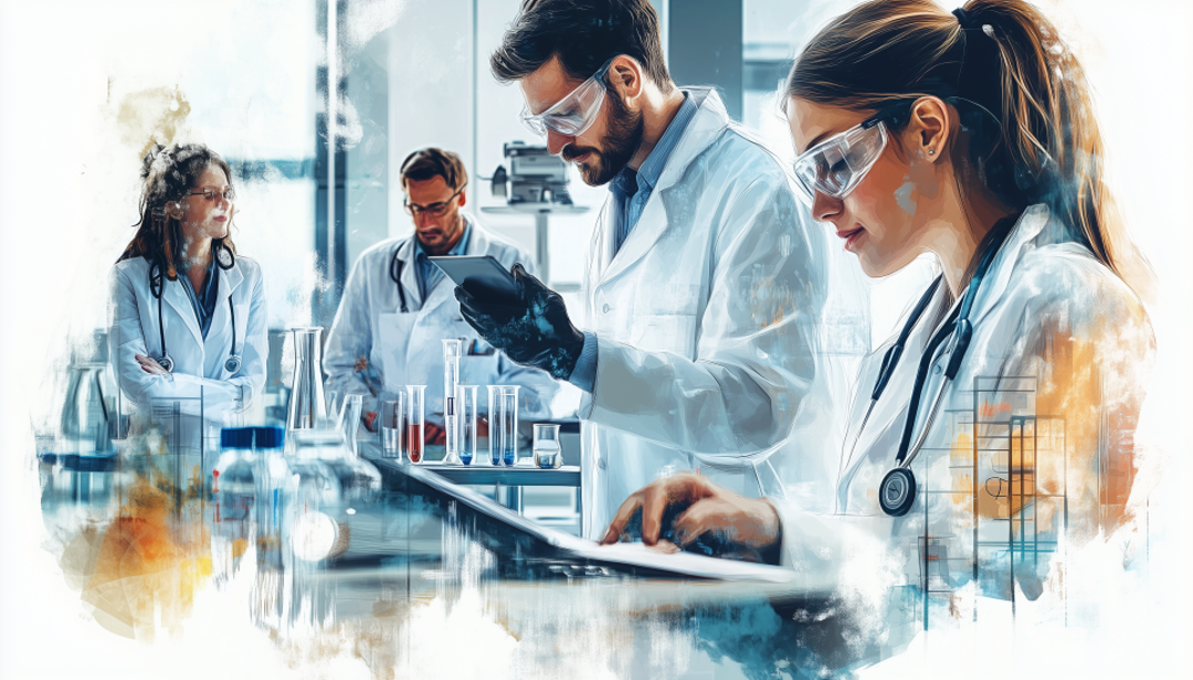 Scientists in laboratory exploring ENTP-T careers in research and innovation.