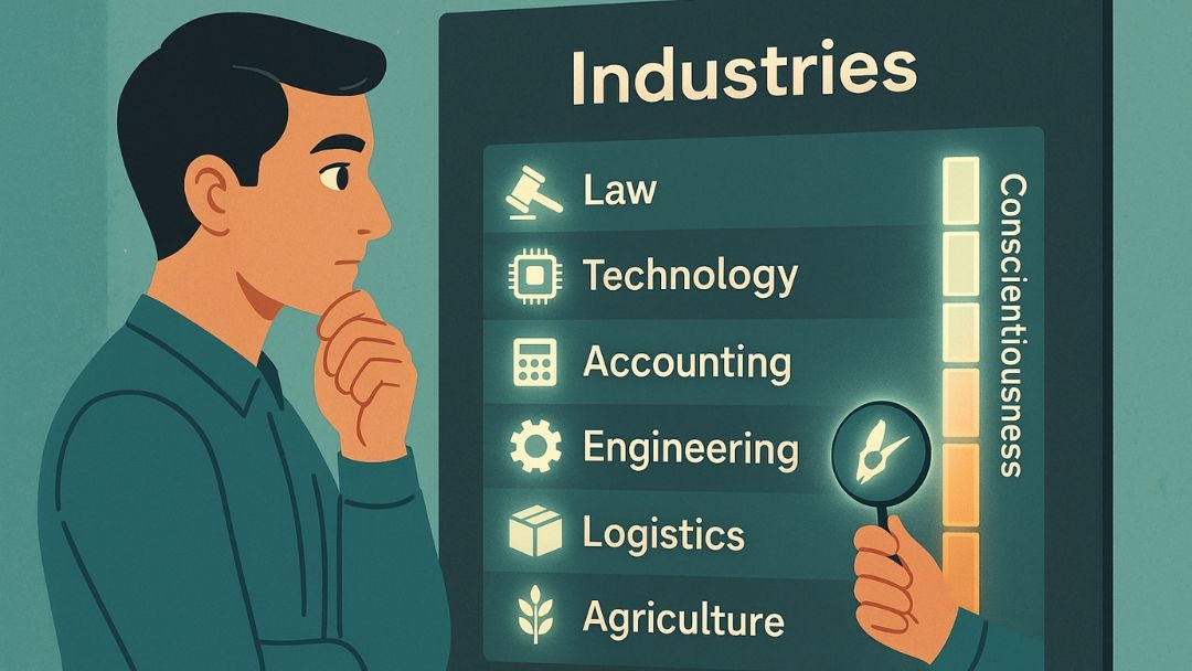 Conscientious entrepreneur evaluating detail-oriented industries like law, accounting and engineering.