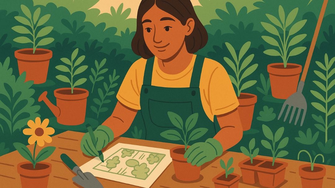 High neuroticism entrepreneur thriving in detail-oriented gardening and plant care business.