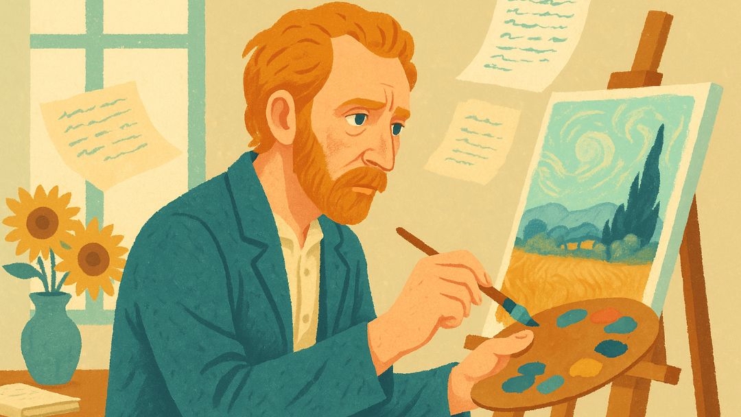 Creative entrepreneur with high neuroticism channeling emotional intensity into artistic work.