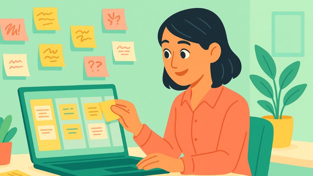 High neuroticism entrepreneur organizing multiple tasks and ideas with detailed planning system.