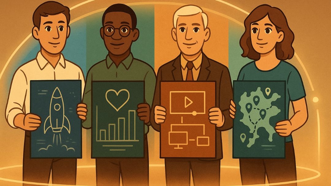 Successful entrepreneurs with moderate agreeableness traits showcasing diverse business ventures.