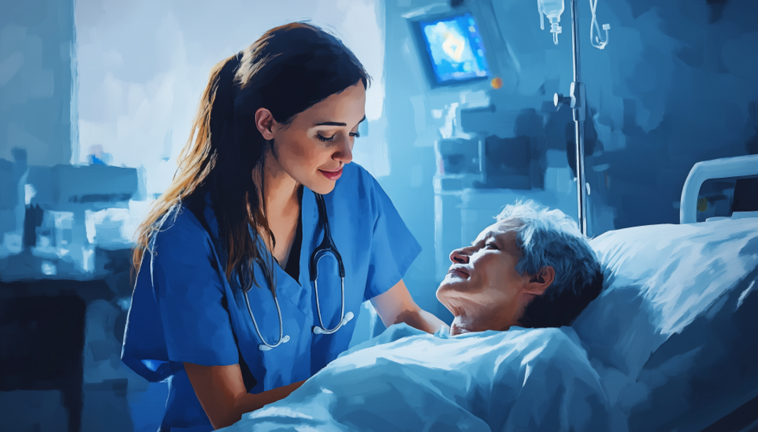 Nurse providing compassionate patient care, ideal ESFJ-T career in healthcare.