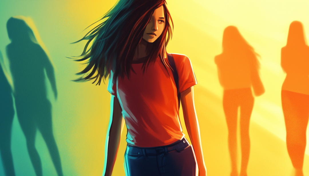 Confident individual standing between solitude and social connection showing extroverted introvert superpower.