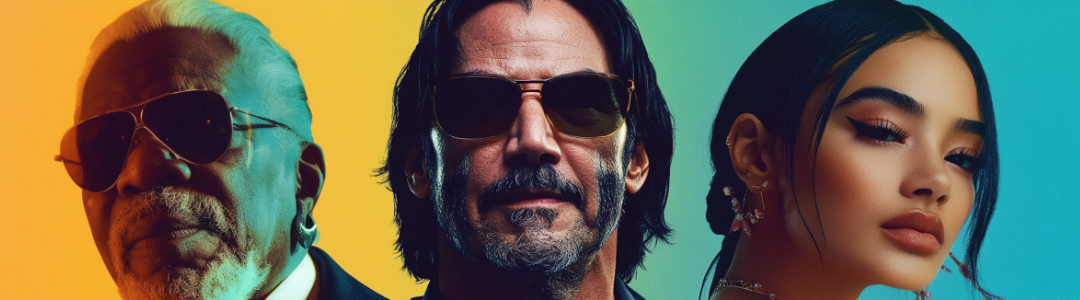 Famous enneagram 9 celebrities header showing three diverse peacemaker personality types.