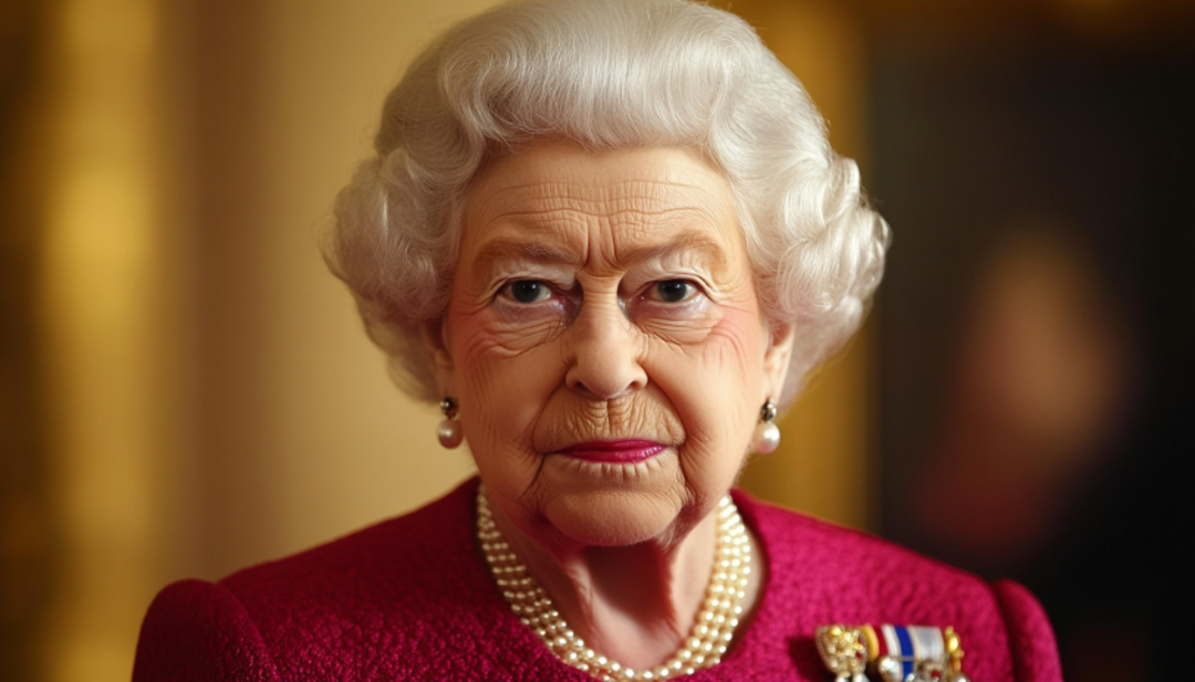 Queen Elizabeth II portrait showing famous enneagram 9 royal and peacemaker leader.