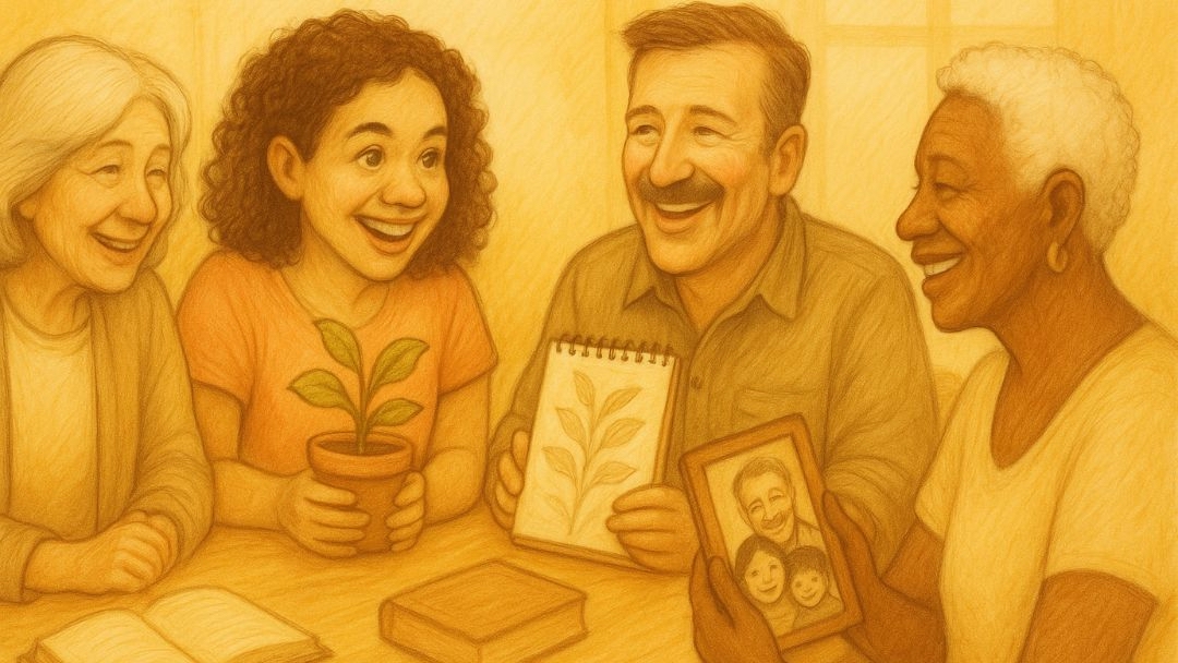 Middle-aged adults demonstrating generativity through community and legacy building.