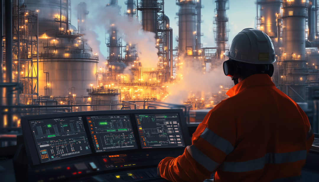 Chemical plant operator monitoring systems showing high paying job with no degree required.