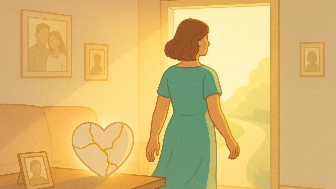 Woman moving forward after learning how to break up with someone compassionately.