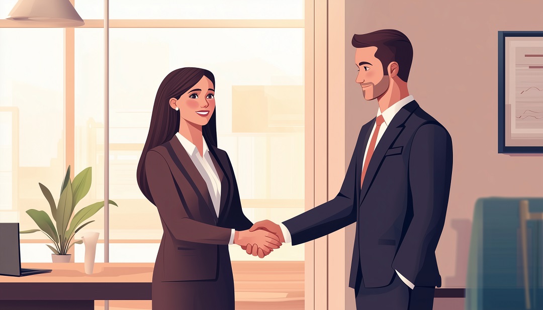 Candidate and hiring manager maintaining positive relationship after learning how to decline a job offer politely.