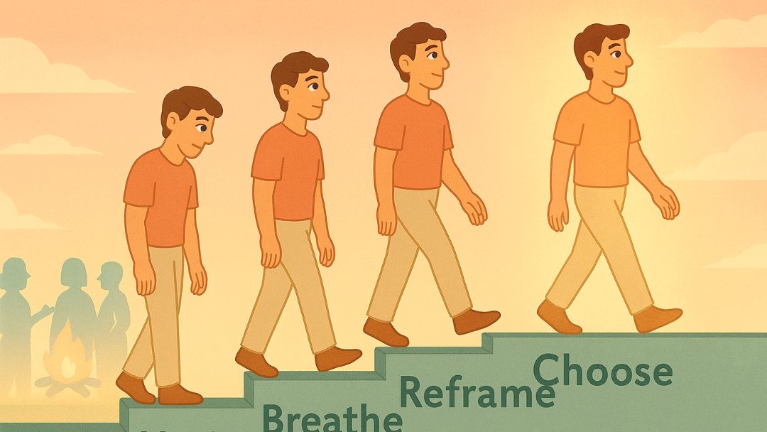 Steps to stop taking things personally through breathing, reframing, and choosing responses.