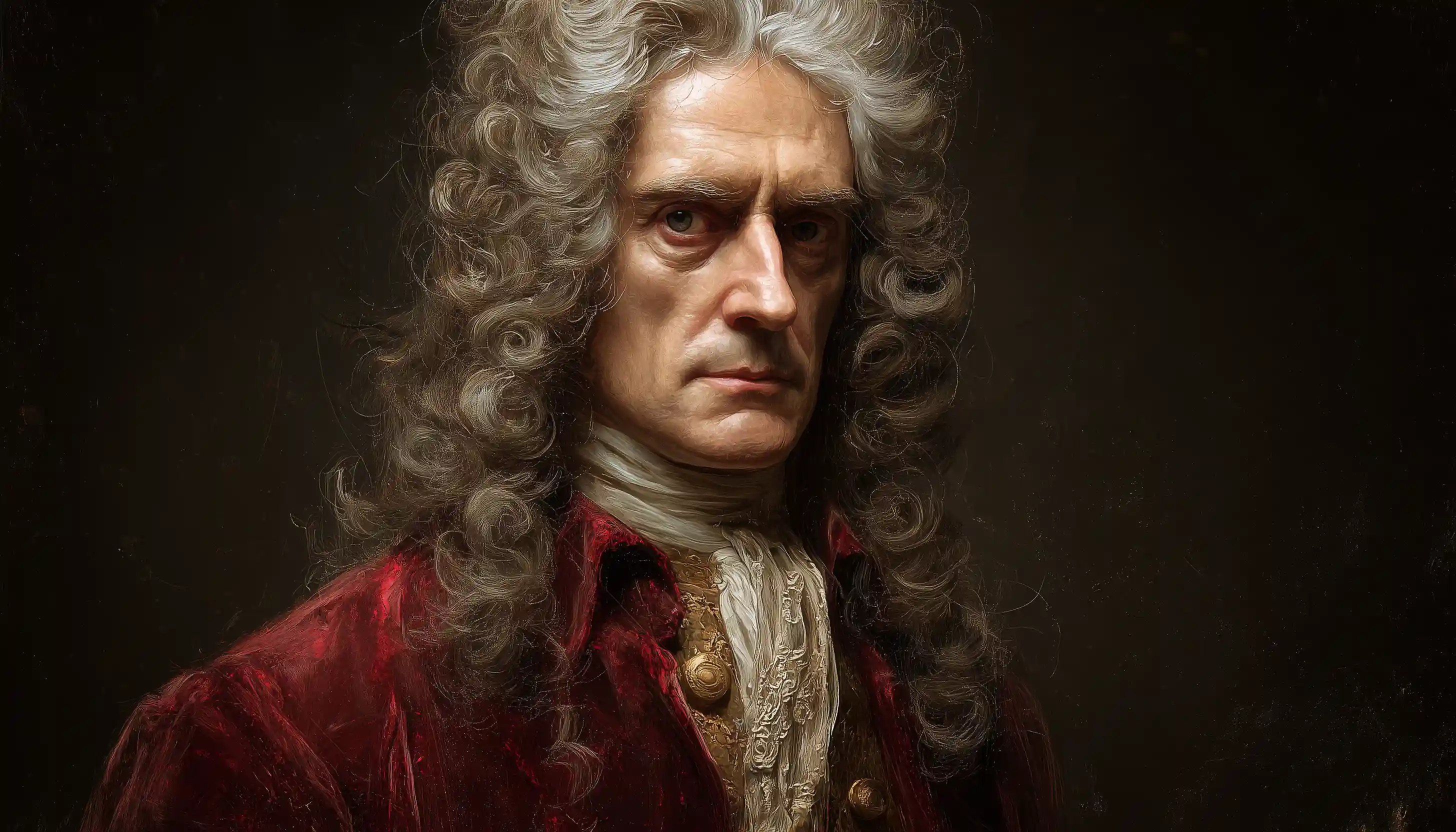 Isaac Newton portrait illustration