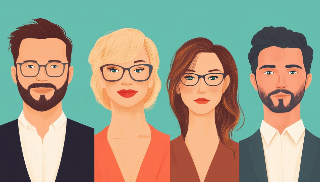 Four diverse professionals representing different ISTJ personality type characteristics and traits.