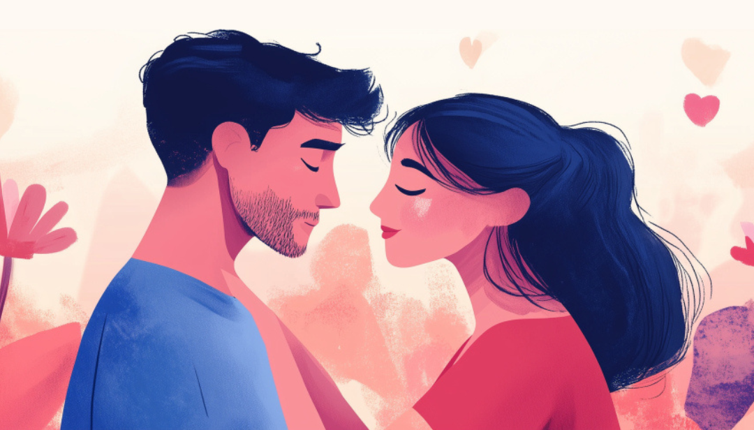 Romantic couple embracing demonstrating ISTP compatibility and relationship dynamics.