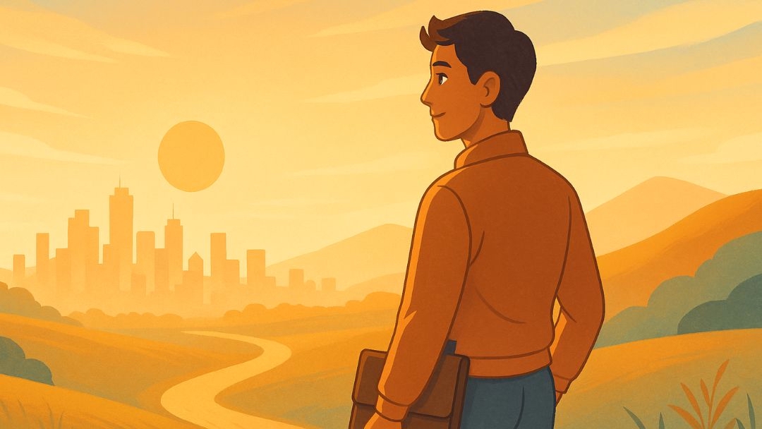 Person exploring new opportunities beyond job search depression with hopeful outlook.