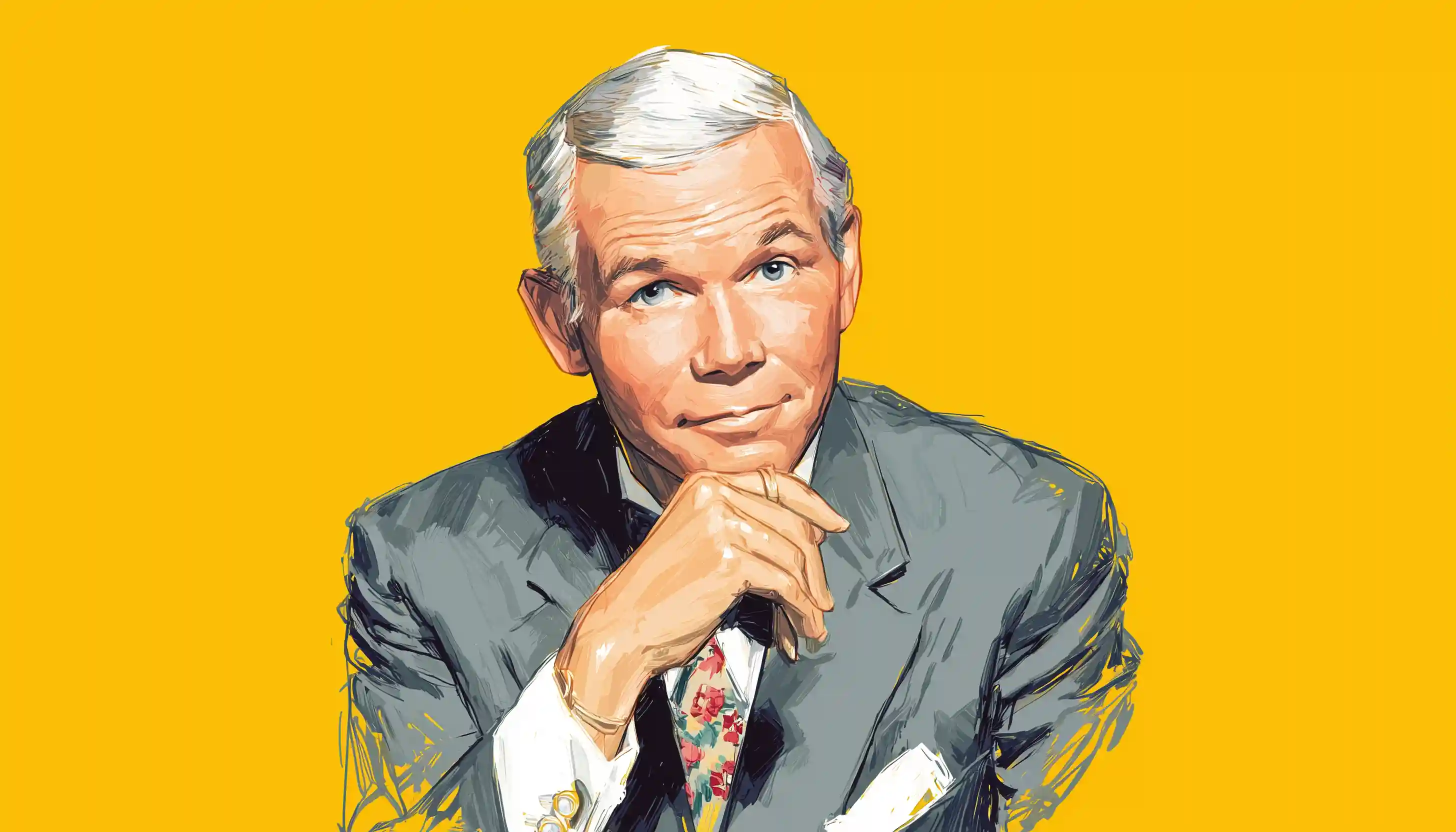 Johnny Carson illustration portrait