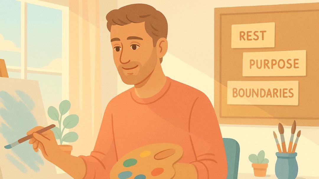 Person prioritizing well-being and boundaries after identifying valid reason for leaving job.