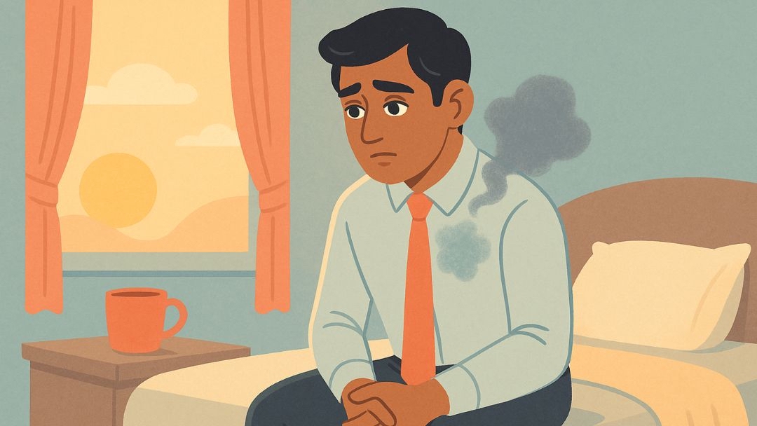 Worker experiencing morning anxiety as valid reason for leaving job affecting mental health.