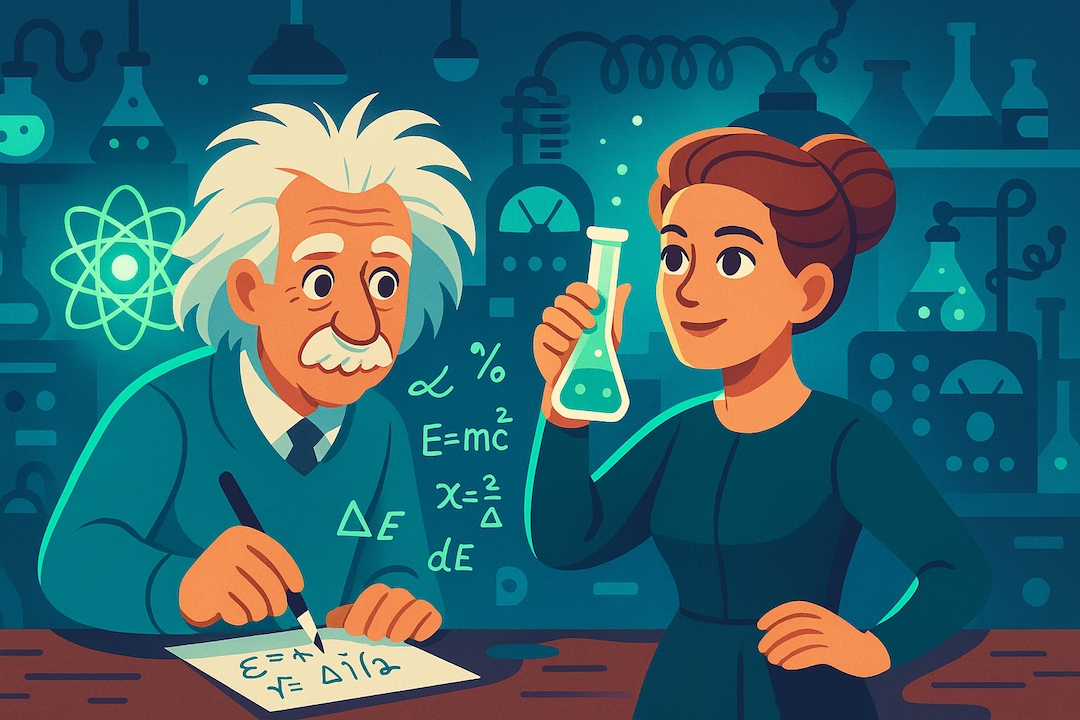 Intellectually exciting scientific MBTI halloween costumes for INTP personalities, featuring famous thinkers.