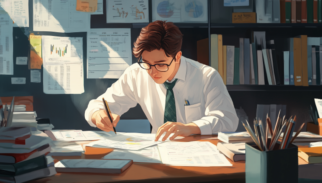 Professional analyzing data and charts demonstrating detail-oriented ISTJ T career growth strategies.