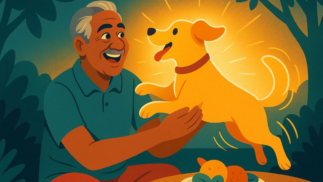 Mental health challenge activity of spending time with pets for stress relief and joy.