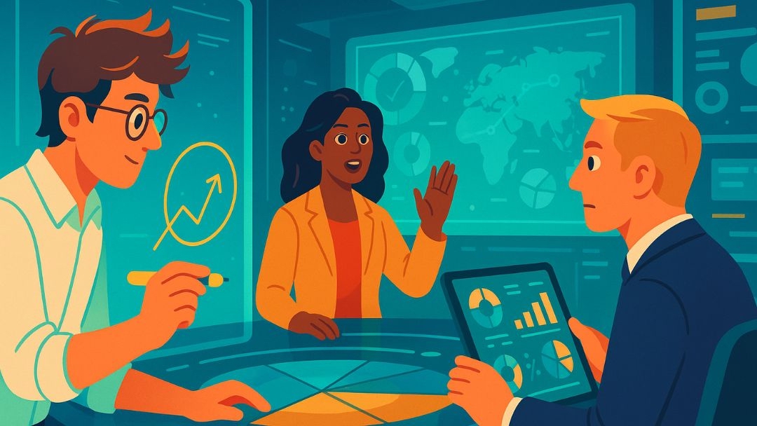 INTJ leadership style demonstrating visionary and strategic MBTI type in business setting.