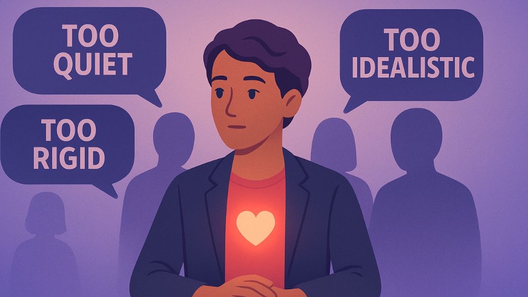 Leader receiving criticism showing MBTI personality type leadership challenges and weaknesses.