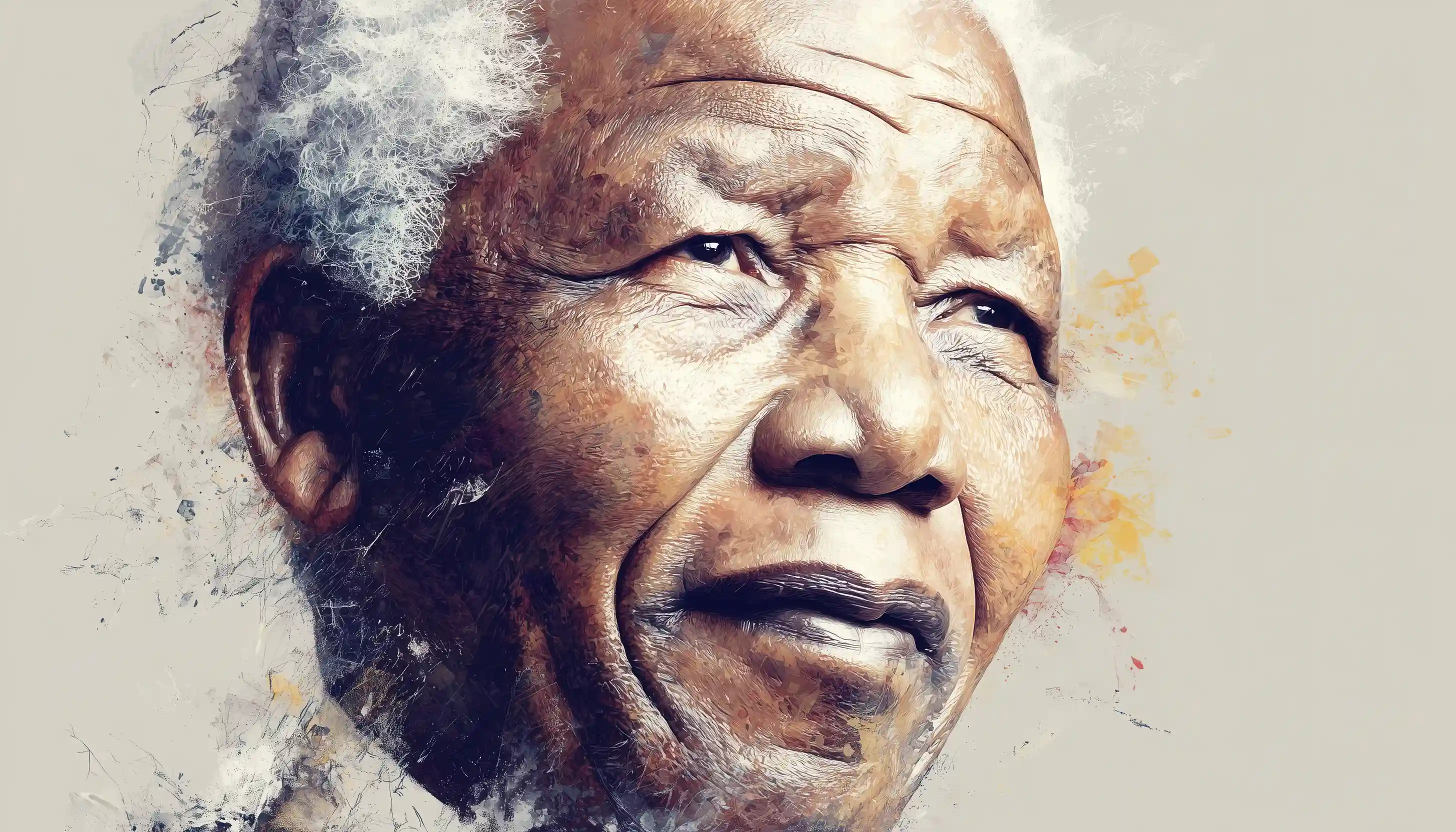 Nelson Mandela portrait representing famous Enneagram 1 reformer dedicated to justice and moral change.