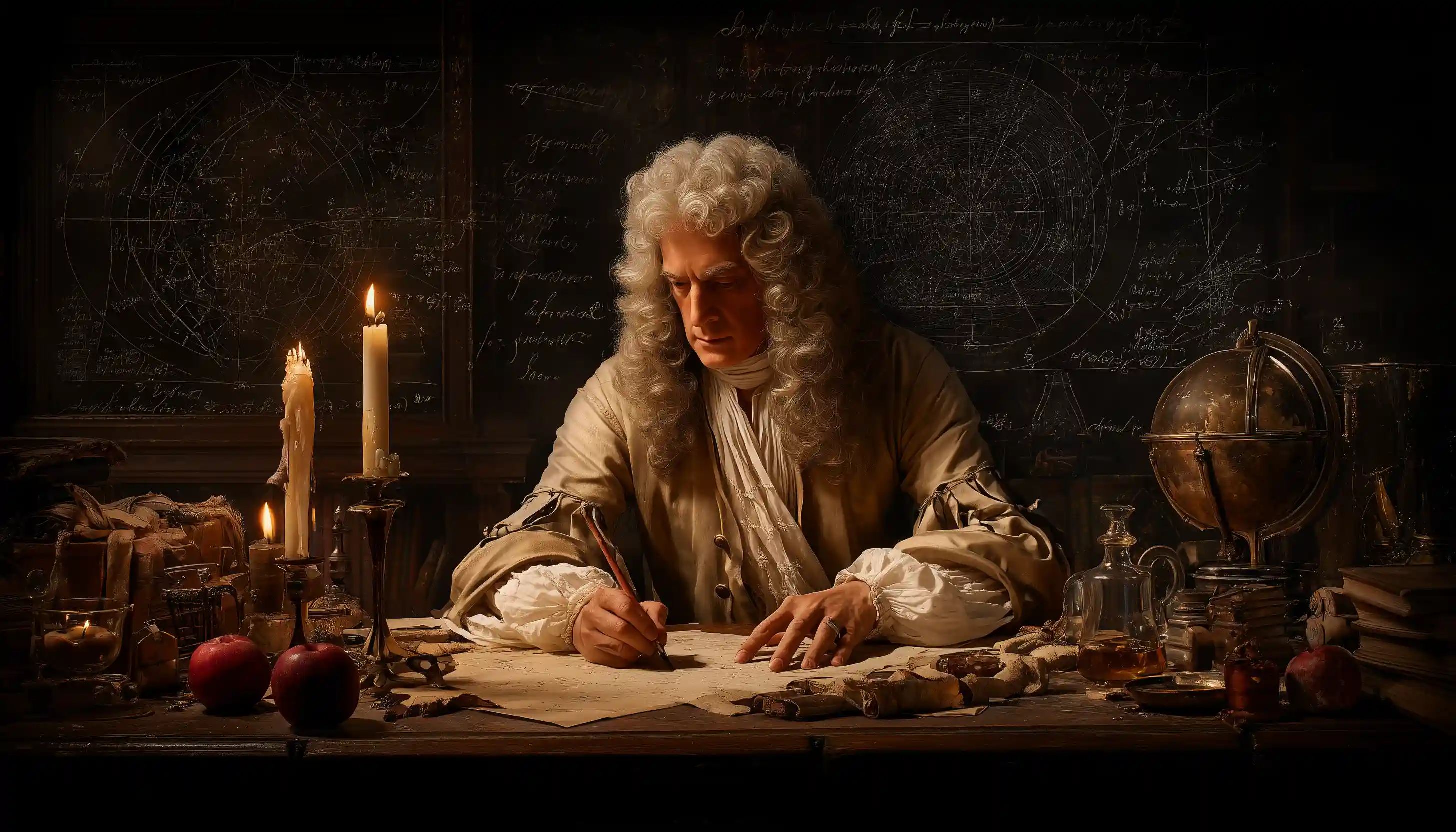 Newton writes Principia Mathematica