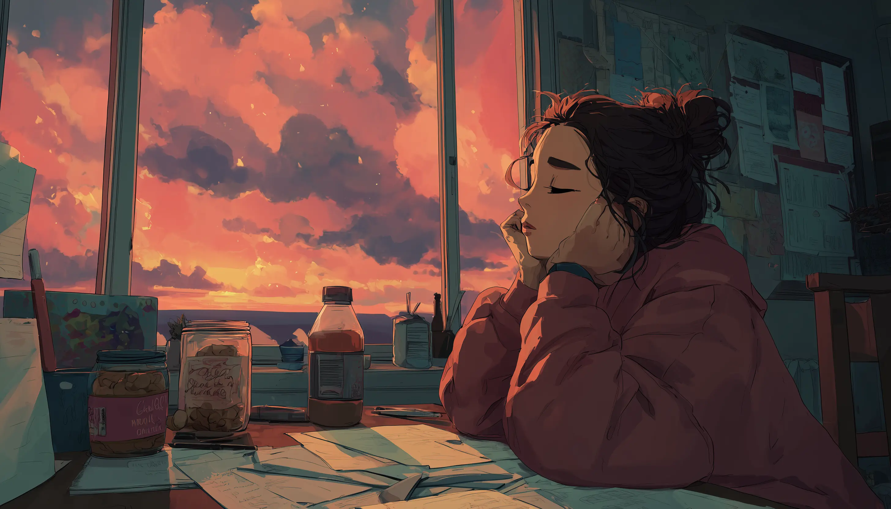 Person suffering from winter blues