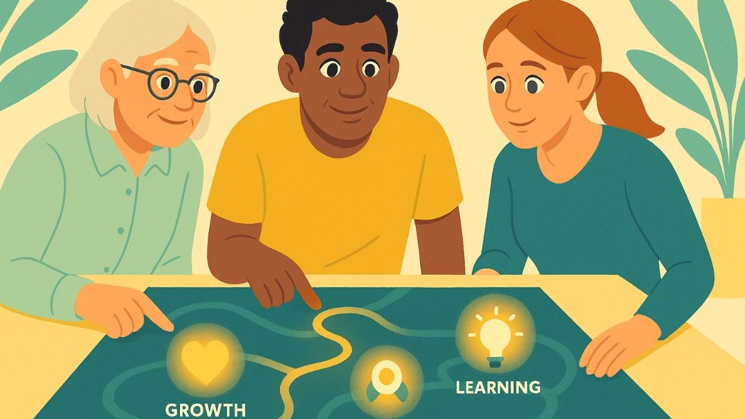 Team collaborating on personal SWOT analysis to maximize growth and learning outcomes.