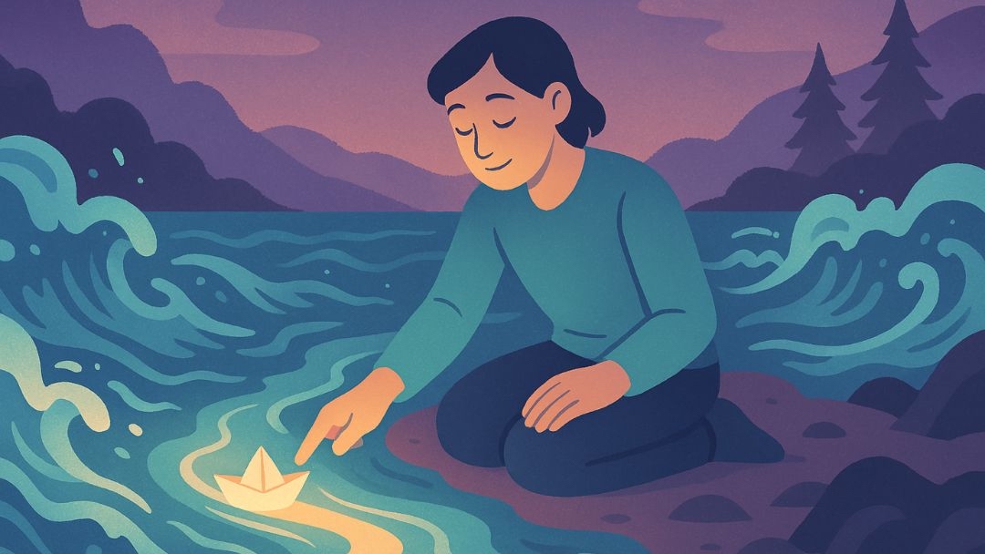 Calm person by water showing signs of phlegmatic personality type.