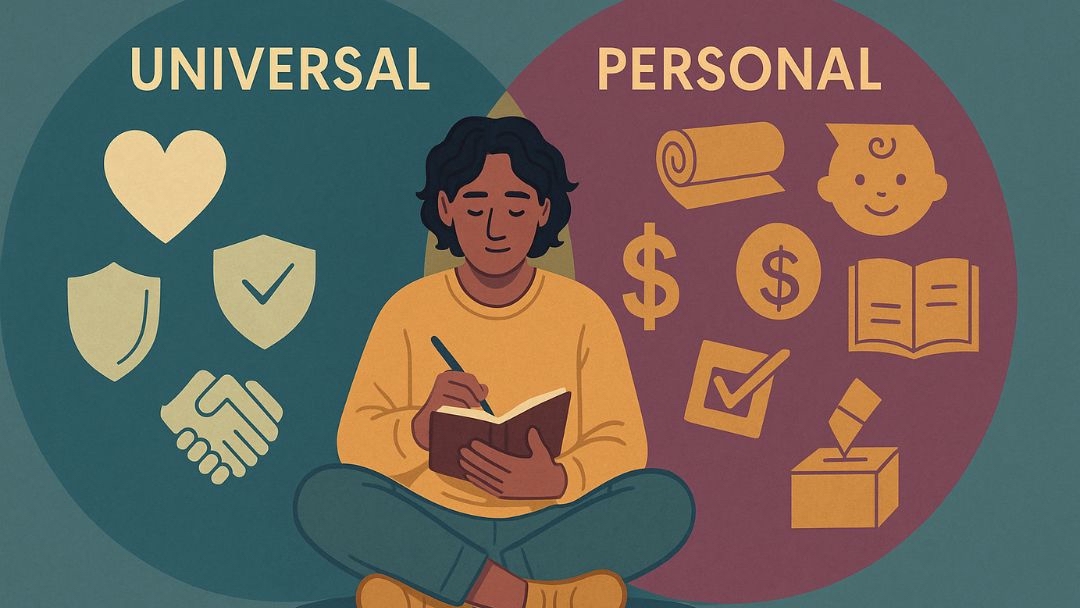 Person defining universal and personal relationship non-negotiables list.