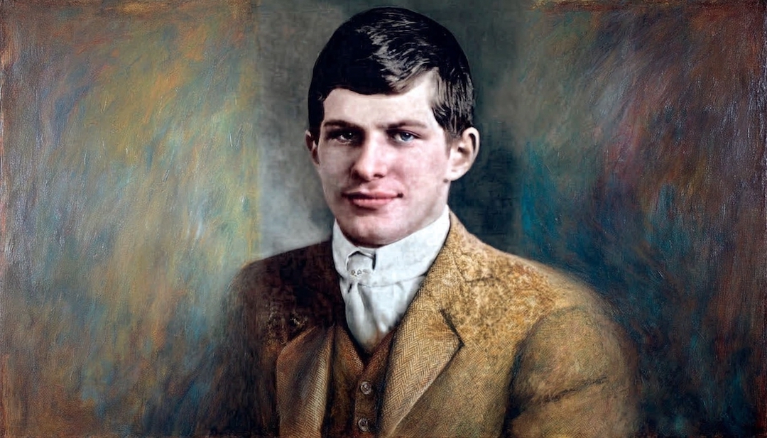 Historical portrait of William James Sidis, American child prodigy and mathematician with estimated IQ of 275, considered among the smartest people in history.