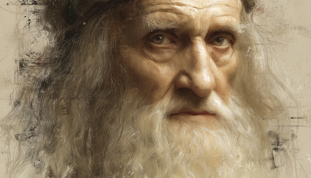 Leonardo da Vinci portrait, Italian polymath with estimated IQ 220, among smartest people of all time.
