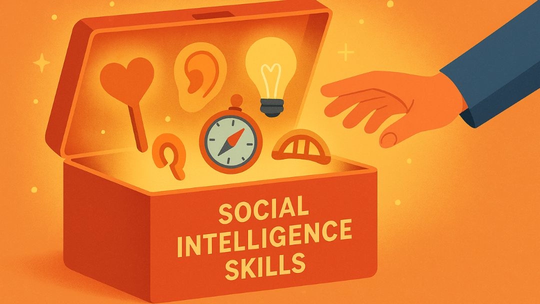 Toolbox of social intelligence skills including empathy, listening, and communication abilities.