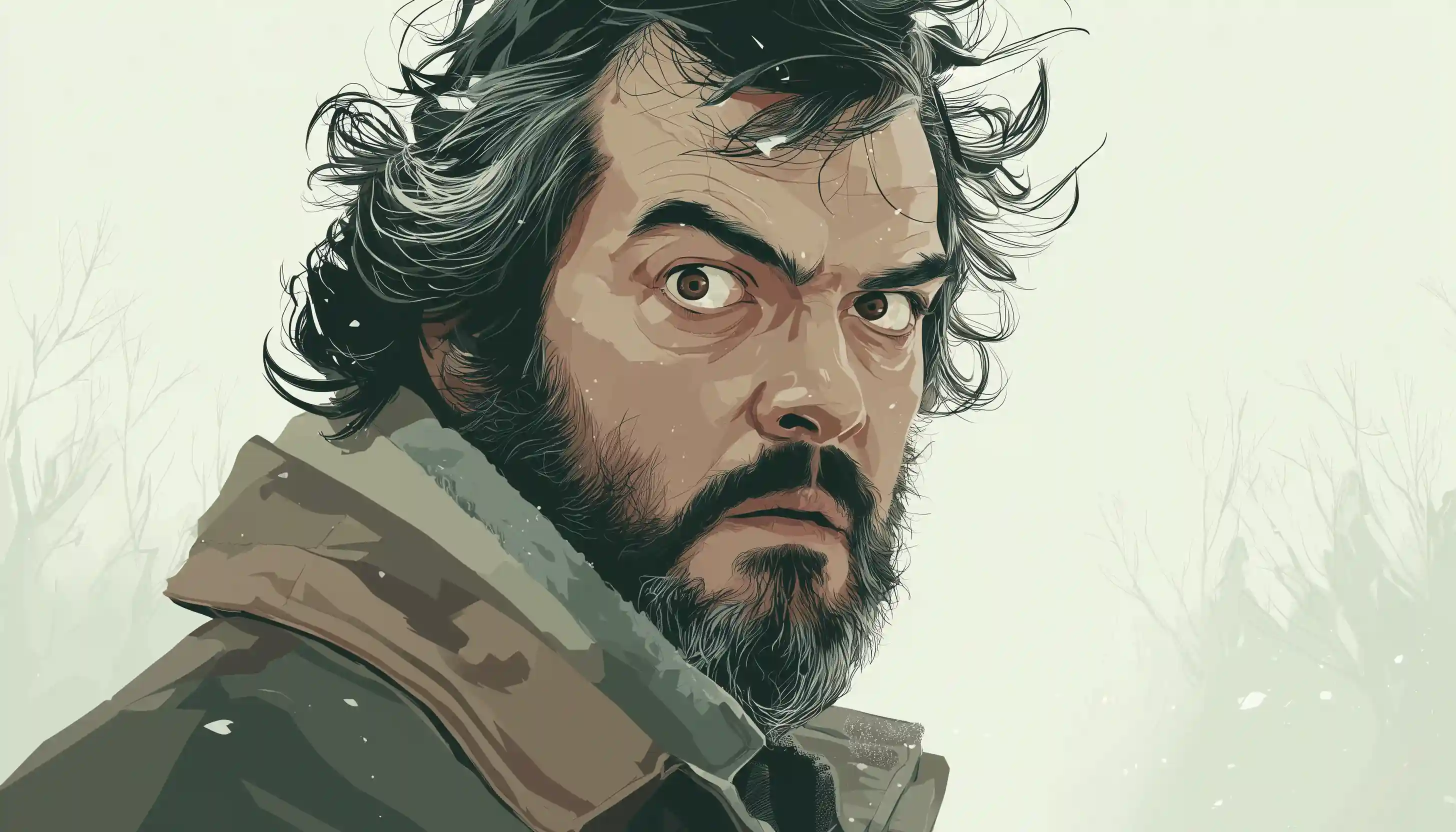 Stanley Kubrick illustration portrait