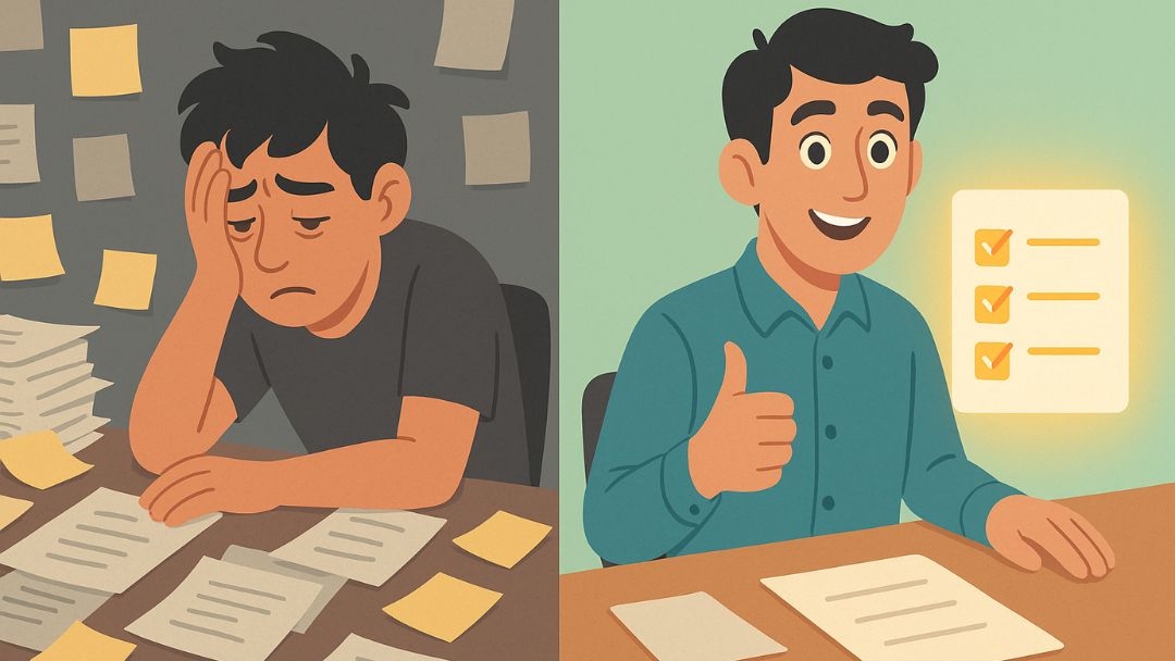Comparison of ineffective versus effective to-do list strategies for better productivity.