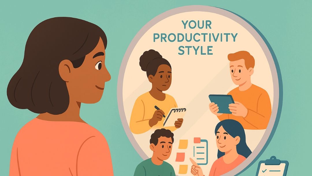 Person choosing personal to-do list style from multiple productivity approaches.