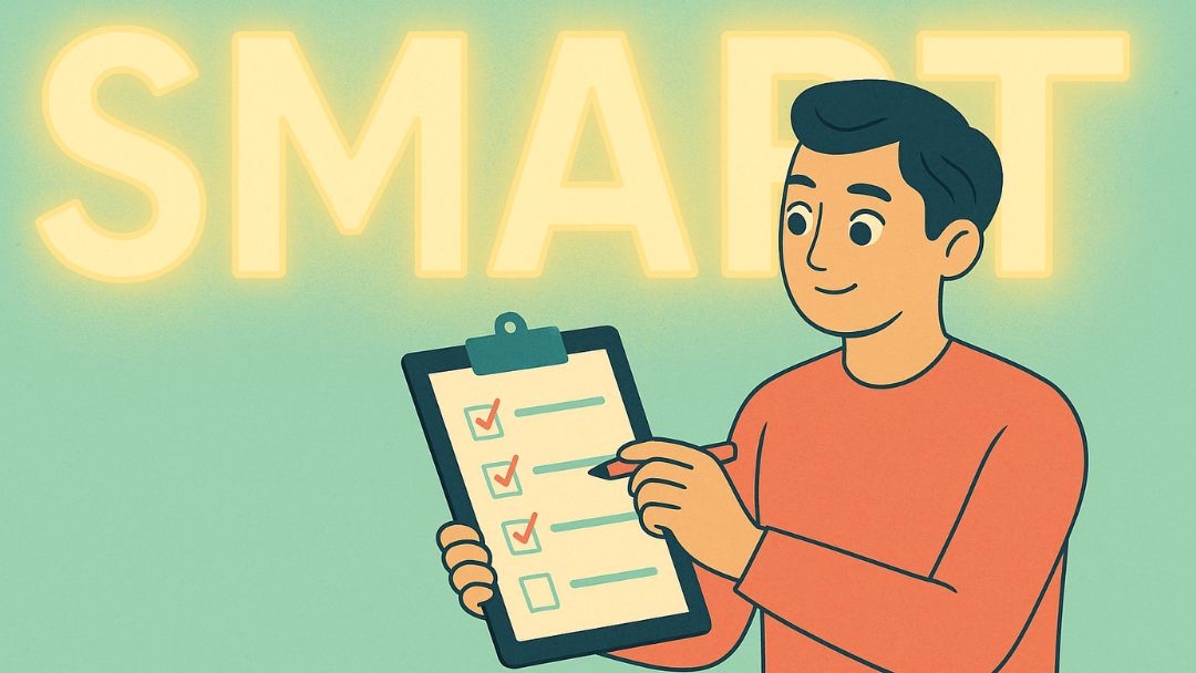 Person using SMART goal framework to create effective to-do list for task management.
