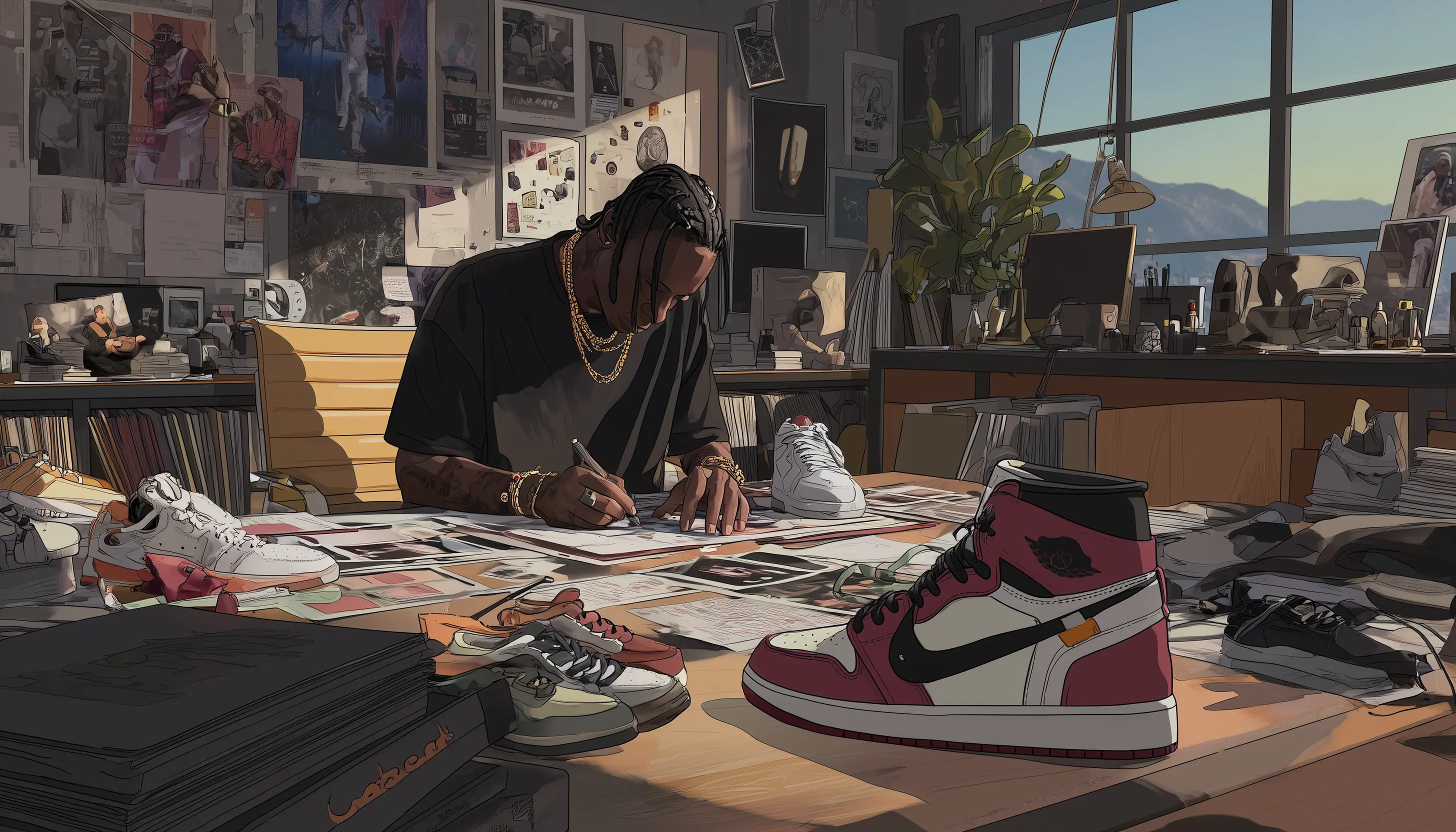 Travis Scott in his apartments